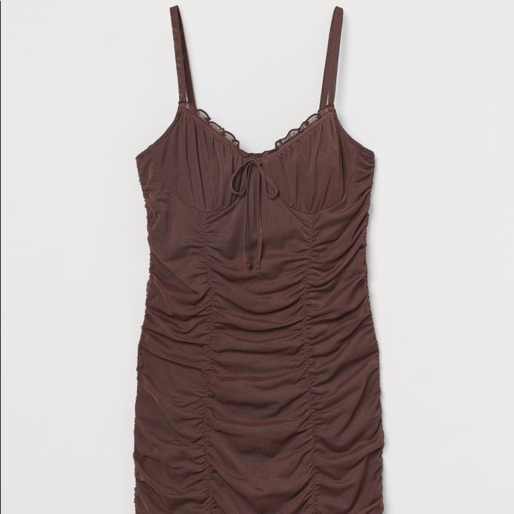 H&M Brown Draped Dress